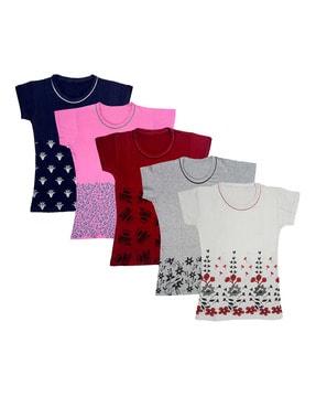 pack of 5 heathered t-shirts