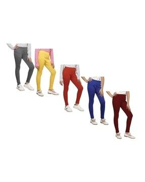pack of 5 leggings with elasticated waist