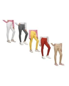 pack of 5 leggings with elasticated waist