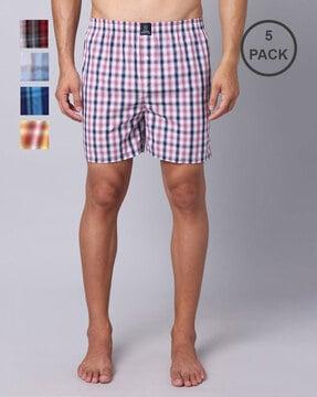 pack of 5 men checked boxers