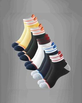 pack of 5 men ribbed ankle-length socks