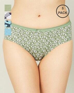 pack of 5 printed hipster panties