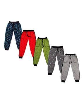 pack of 5 printed joggers
