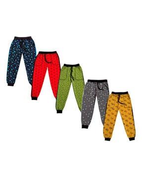 pack of 5 printed joggers