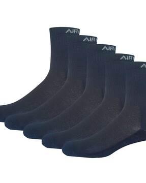 pack of 5 ribbed mid-calf length socks
