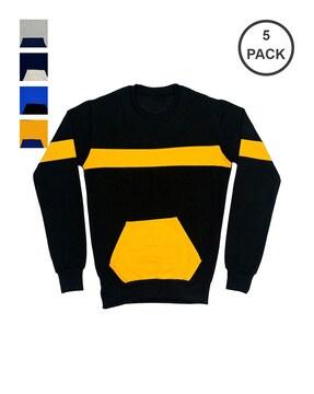 pack of 5 round-neck sweatshirt