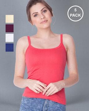 pack of 5 scoop-neck camisoles