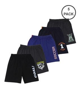 pack of 5 shorts with contrast taping
