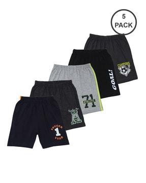 pack of 5 shorts with contrast taping