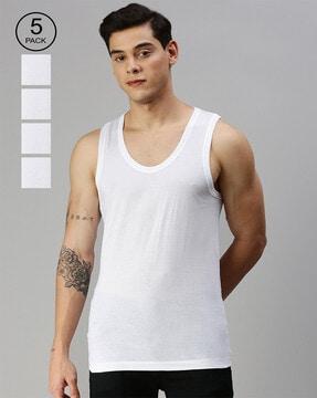 pack of 5 sleeveless vest