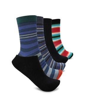 pack of 5 striped mid calf length socks