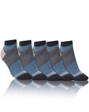 pack of 5 striped ribbed socks