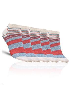 pack of 5 striped ribbed socks