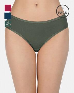 pack of 5 three-fourth coverage low-rise bikini panties - ppk35302