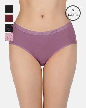 pack of 5 three-fourth coverage low-rise hipster panties - ppk45301