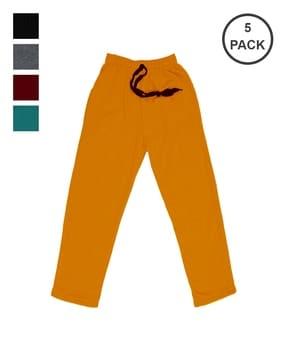 pack of 5 track pants with elasticated waist