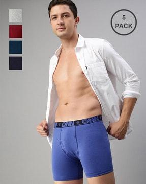 pack of 5 trunks with elasticated waist