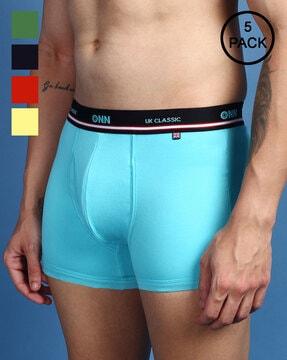 pack of 5 trunks with elasticated waistband