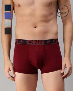 pack of 5 trunks with elasticated waistband