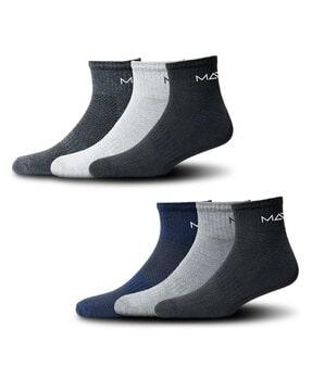 pack of 6  ankle-length socks