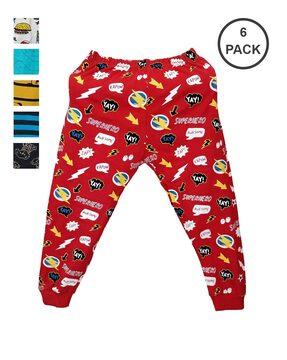 pack of 6 graphic joggers