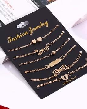 pack of 6 link bracelet