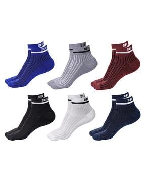 pack of 6 men ankle-length socks