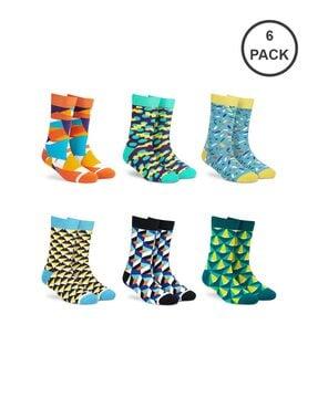 pack of 6 mid calf-length socks