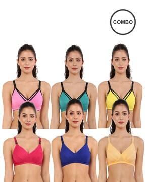 pack of 6 non-padded nursing bras