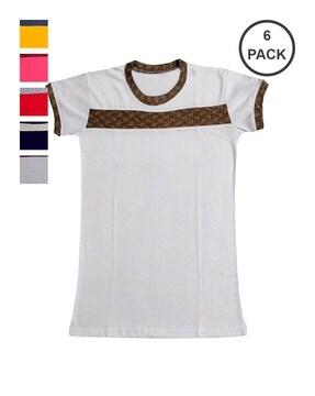 pack of 6 round-neck t-shirts