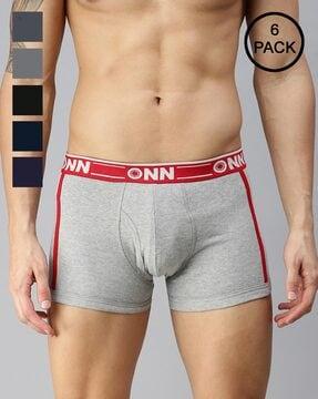 pack of 6 trunks with elasticated waistband