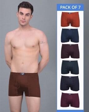 pack of 7 men trunks with elasticated waistband