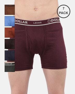 pack of 7 trunks with elasticated waistband