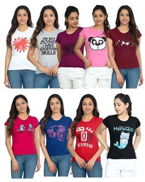 pack of 9 crew-neck t-shirts