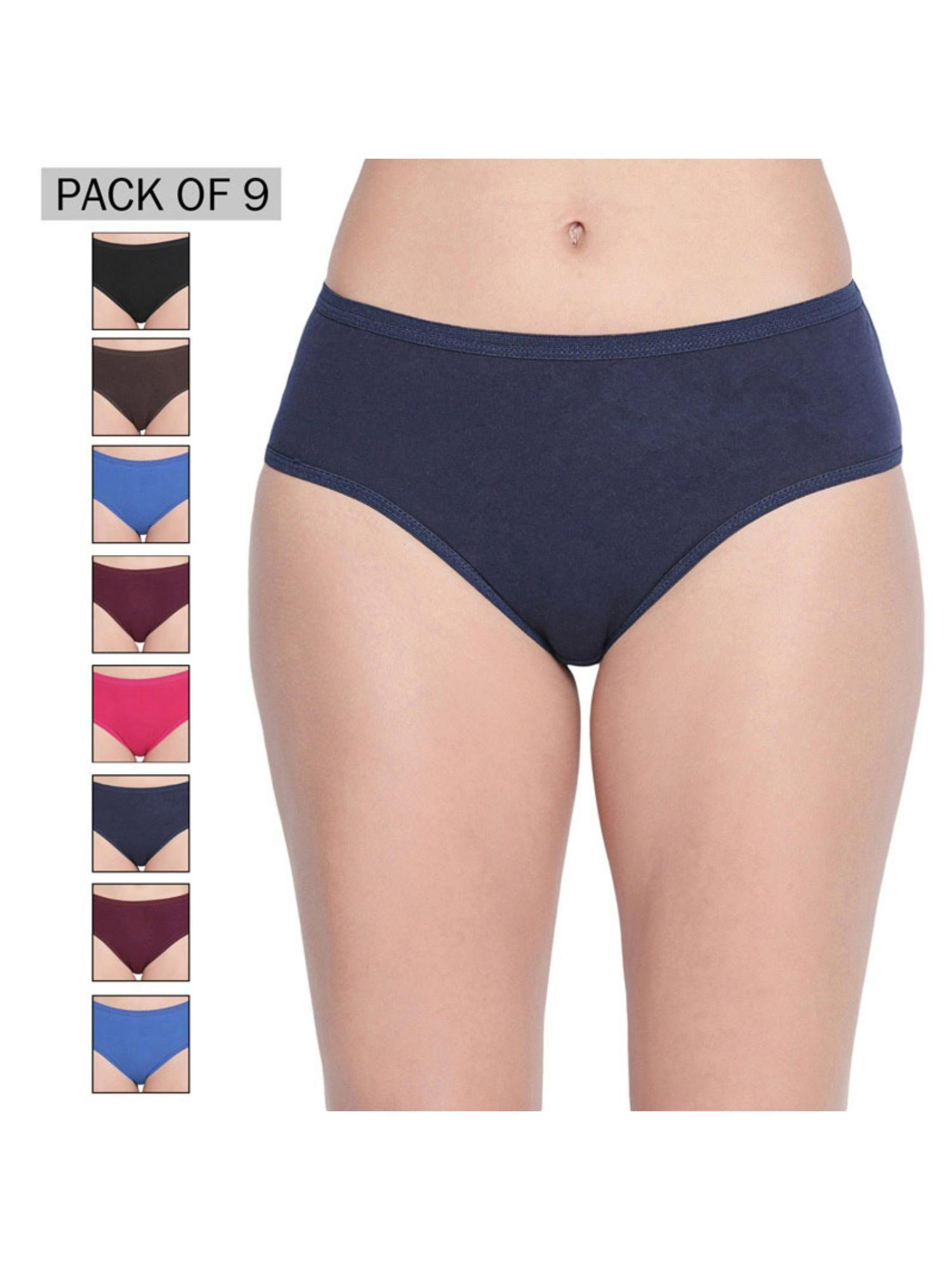 pack of 9 panties in assorted color