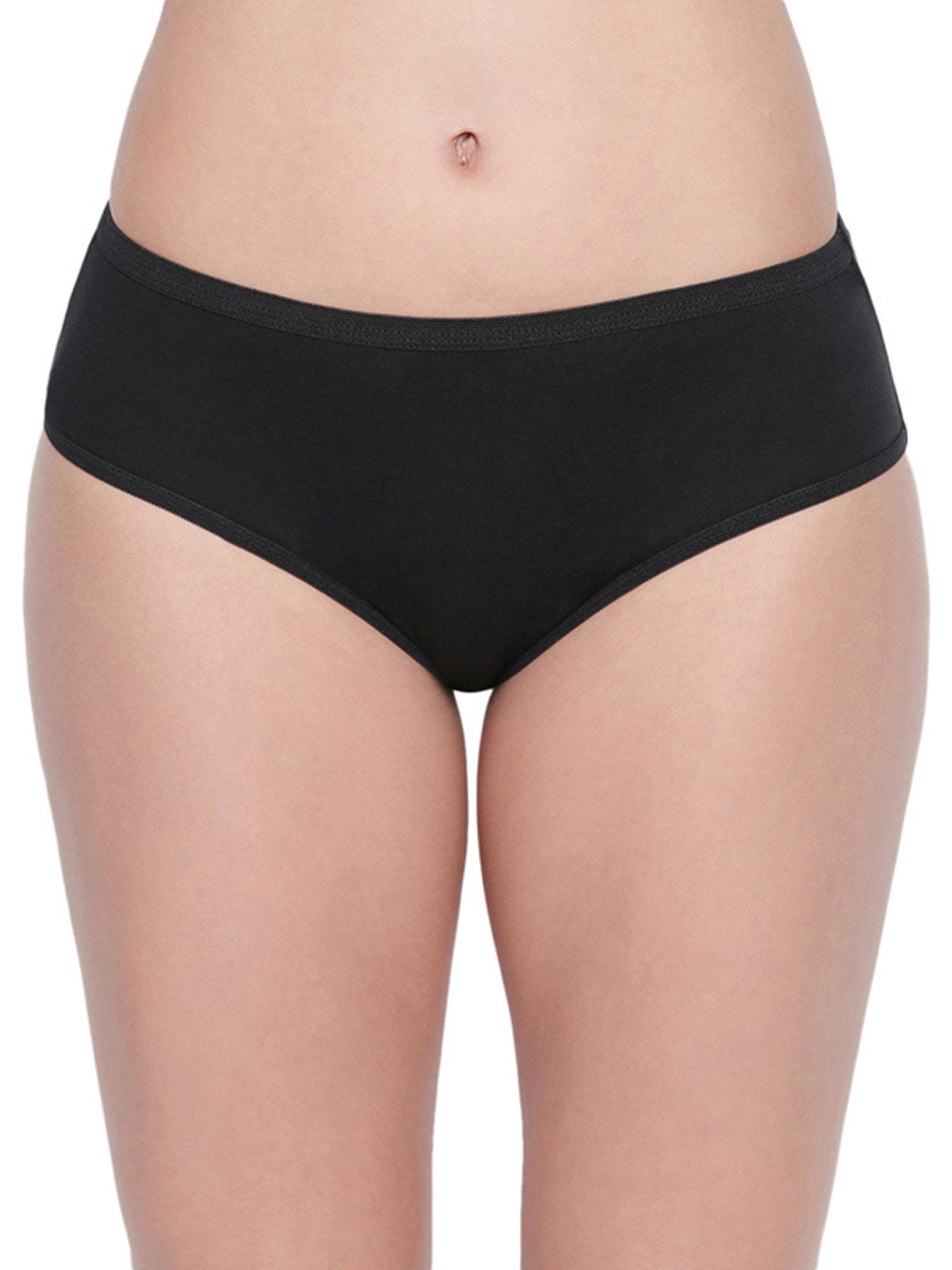 pack of 9 panties in black color