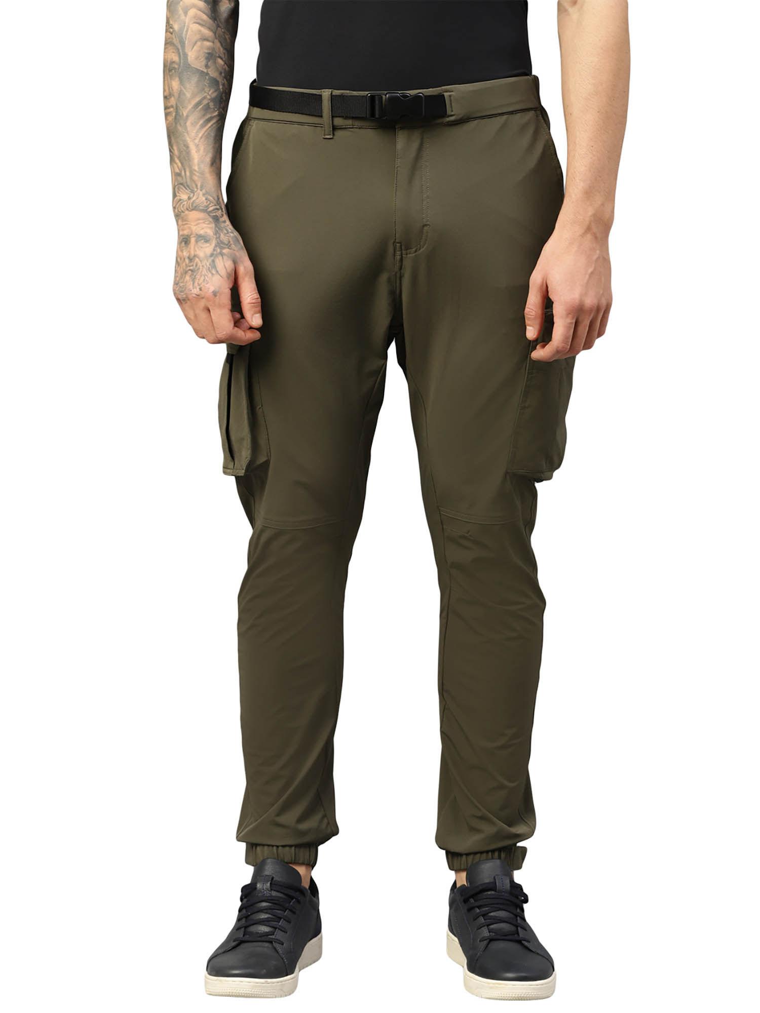 packable moto verse trousers-green