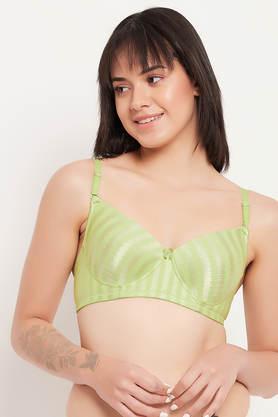 padded non-wired full cup multiway t-shirt bra in lime green - green