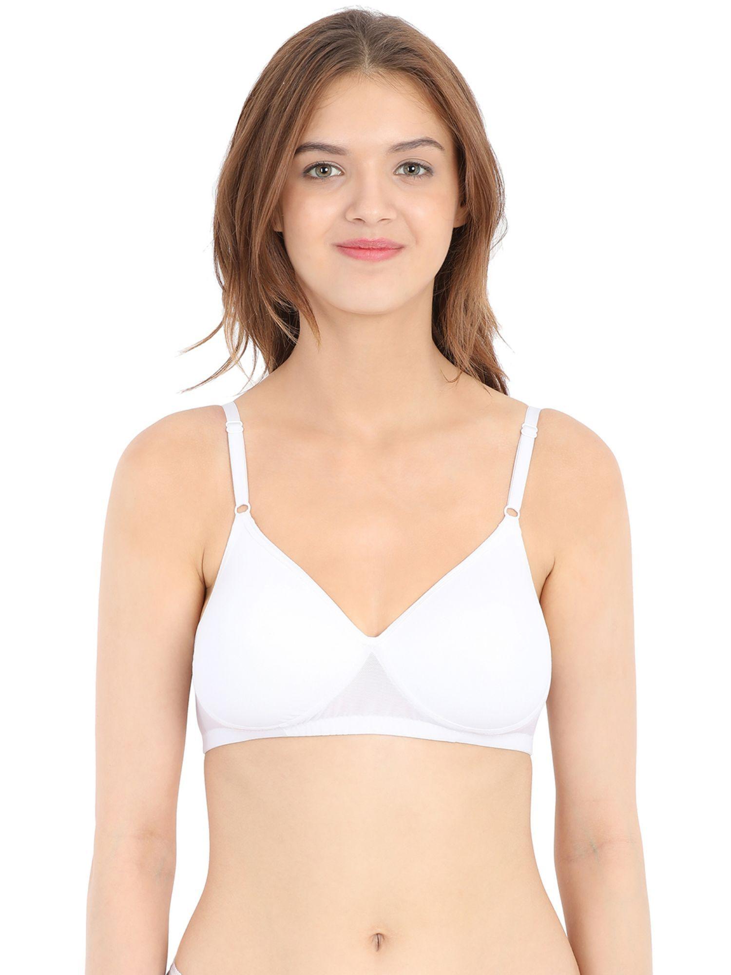 padded non-wired t-shirt bra - white