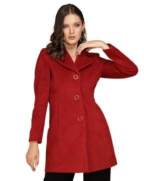 padded peacoat with button front