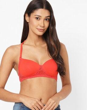padded bra with lace trims