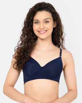 padded lace full-coverage non-wired t-shirt bra