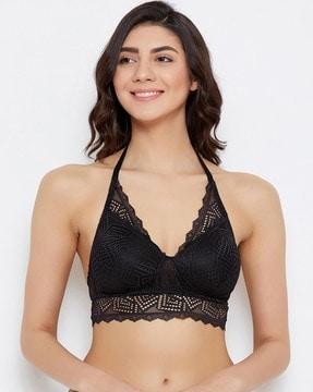 padded lace full-coverage non-wired t-shirt bra