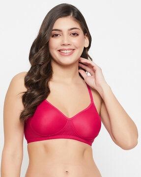 padded lace full-coverage non-wired t-shirt bra