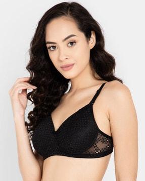 padded lace full-coverage non-wired t-shirt bra