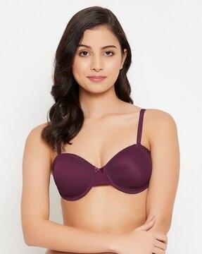 padded lace medium coverage under-wired balconette bra