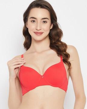 padded medium coverage under-wired push-up bra