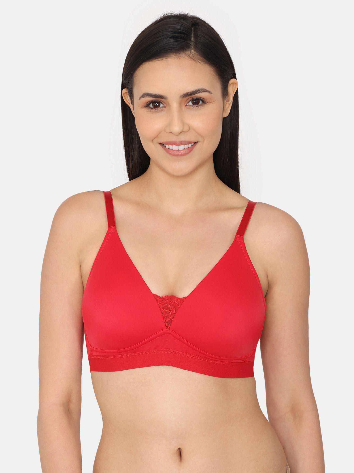 padded non wired 3-4th coverage t-shirt bra - barbados cherry