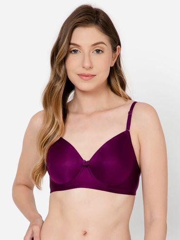 padded non-wired full cup multiway t-shirt bra in purple
