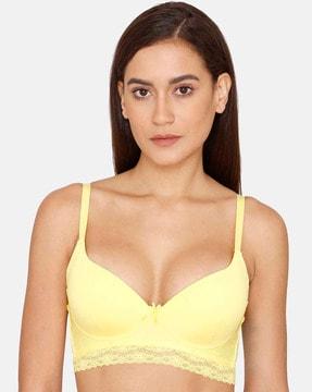 padded non-wired medium coverage t-shirt bra